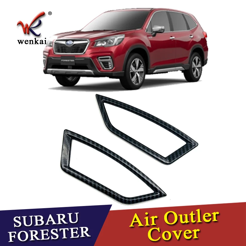 

For Subaru Forester SK 2018 2019 Car Garnish Cover Detector Trim ABS Front Air Conditioning Outlet Vent 2pcs