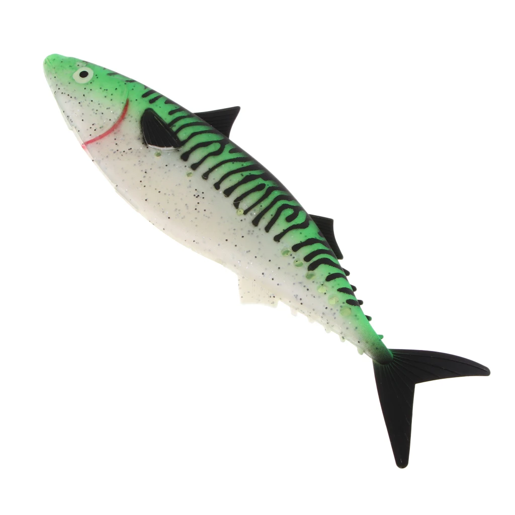 MagiDeal Sea Fishing Lure Big Size Silicone Soft Bass Bait Hollow Body for Put Sinker for deep Rack Water/Sea /Boat Fishing