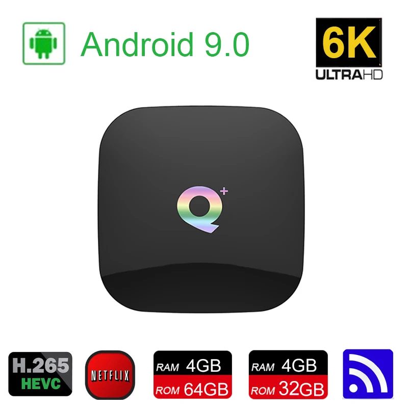 2019 6 K Android 9,0 ТВ коробка 4G 32G 64G Allwinner H6 4 ядра H.265 USD3.0 2,4G Wi-Fi Поддержка Google Playstore Youtube Декодер каналов кабельного телевидения