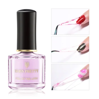 

BORN PRETTY 6ml Moisturizing Anti-overflow Glue Pink Peel Off Nail Edge Protection Nail Polish Nail Care