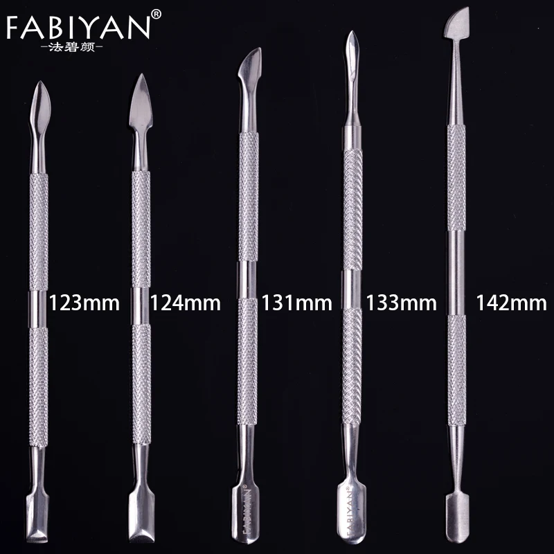 

Double-end Nail Art Cuticle Pusher Stainless Steel Remover Cleaner Dead Skin Hangnail Finger Metal Manicure Tools Care Pedicure