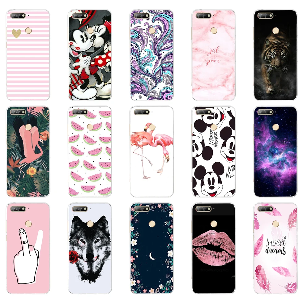

D For Huawei Honor 7C Case Cover 5.7" Soft TPU Silicone Bumper Honor 7C Cases for Huawei Honor 7C AUM-L41 Phone Case Back Cover