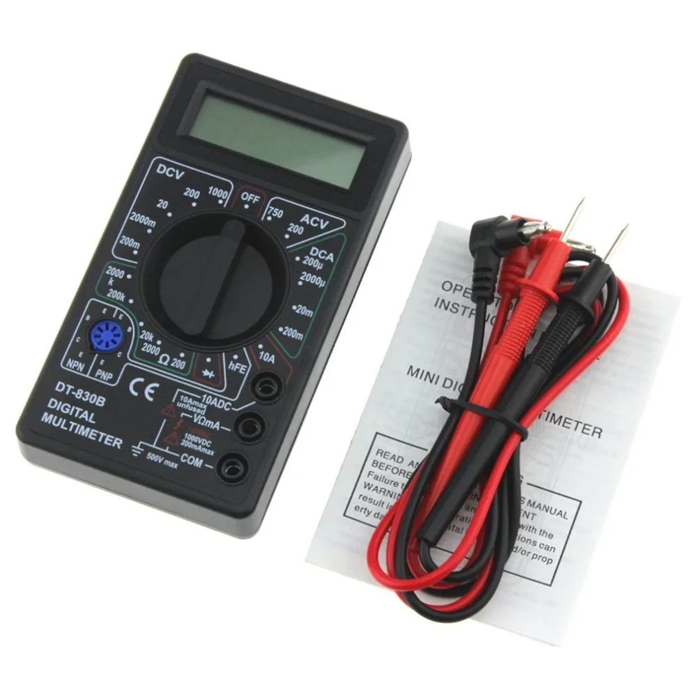 

DT-830B Mini Pocket Digital Multimeter 1999 Counts AC/DC Amp Volt Ohm Tester Ammeter Voltmeter Multi Meter