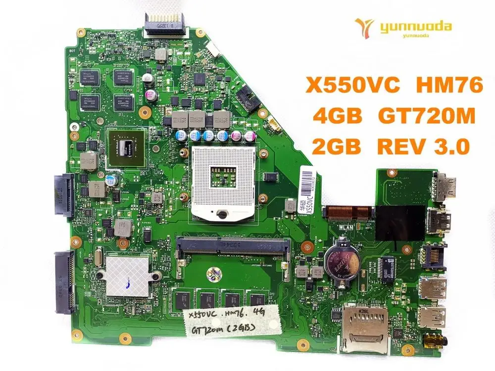  Original for ASUS X550VC laptop motherboard X550VC HM76 4GB GT720M 2GB REV 3.0 tested good free shi