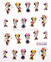 Art Nail 1 Sheet Mickey Cartoon Mouse Nail Art Water Transfer Sticker Decal Sticker For Nail Art Decoration BLE325