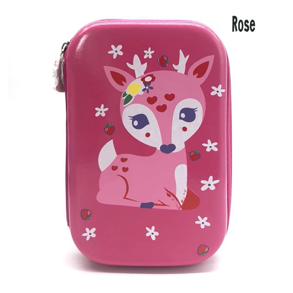 Пенал Estuche Эсколар Kalemlik животного КАЛЕМ Kutusu Estuches Para El колеги коробка школы Kawaii карандаш большой единорог - Цвет: Rose deer