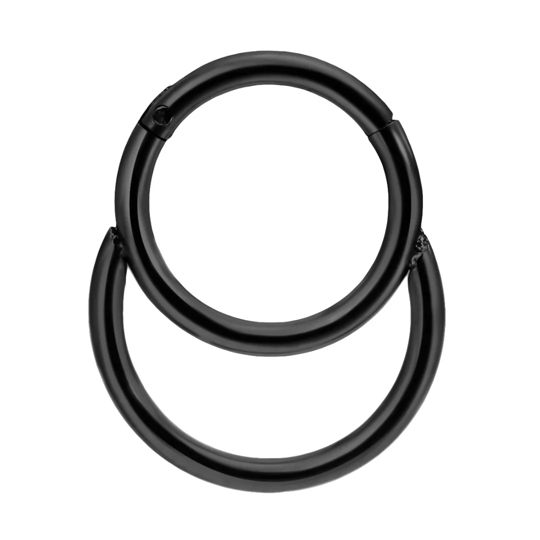 1pcs Punk Style Women Men Charm Double Hoop Surgical Steel Nose Ring Stud Lip Ear Tragus Vintage Body Piercing Jewelry Shellhard