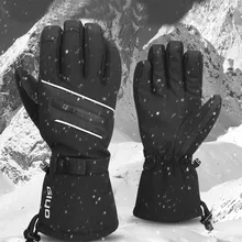 Зимние термоизоляционные лыжные перчатки TPU водостойкая поддержка раздвижной телефон экран сноуборд лыжные перчатки с подвесной пряжкой PJ5
