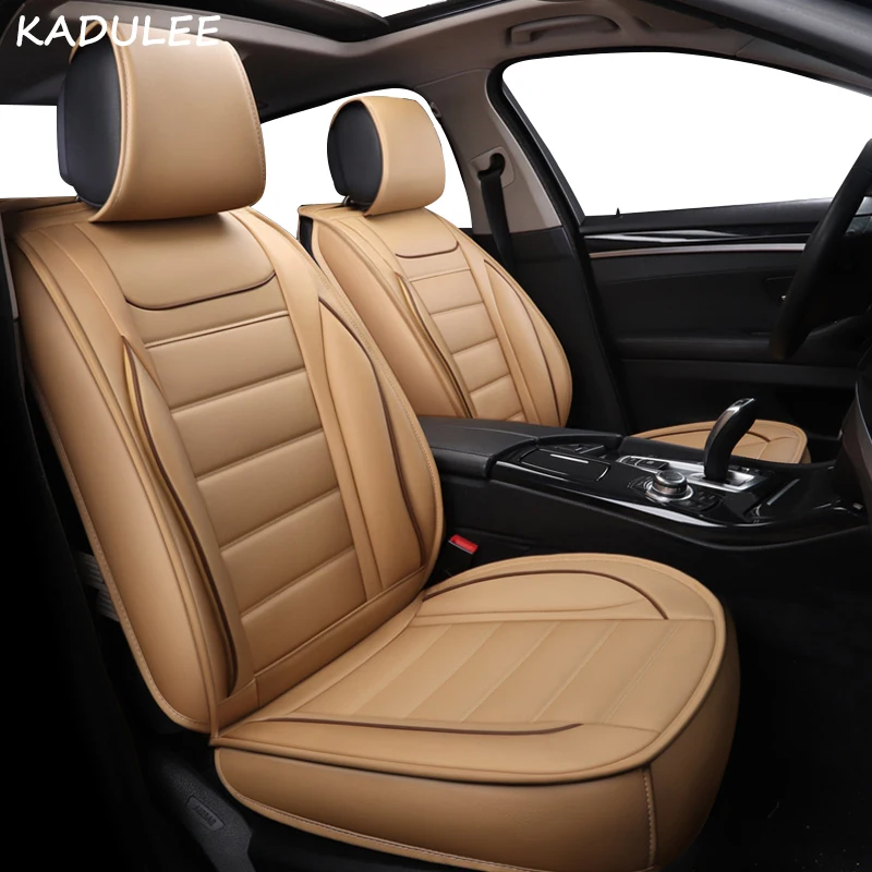 KADULEE pu leather universal car seat cover for Ssangyong all model Actyon korando Kyron Tivolan Re