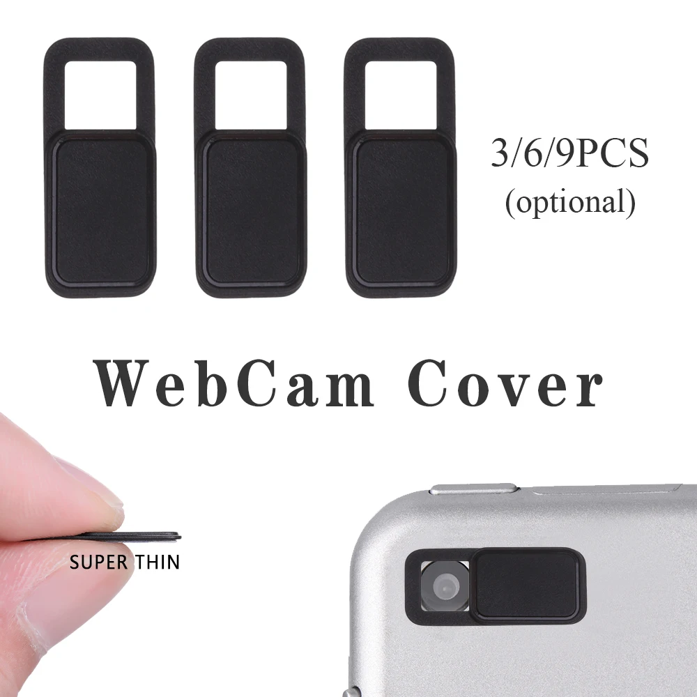

3/6/9PCS Universal WebCam Cover Shutter Magnet Slider Plastic Camera Cover for IPhone PC Laptops Mobile Phone Lens Sticker