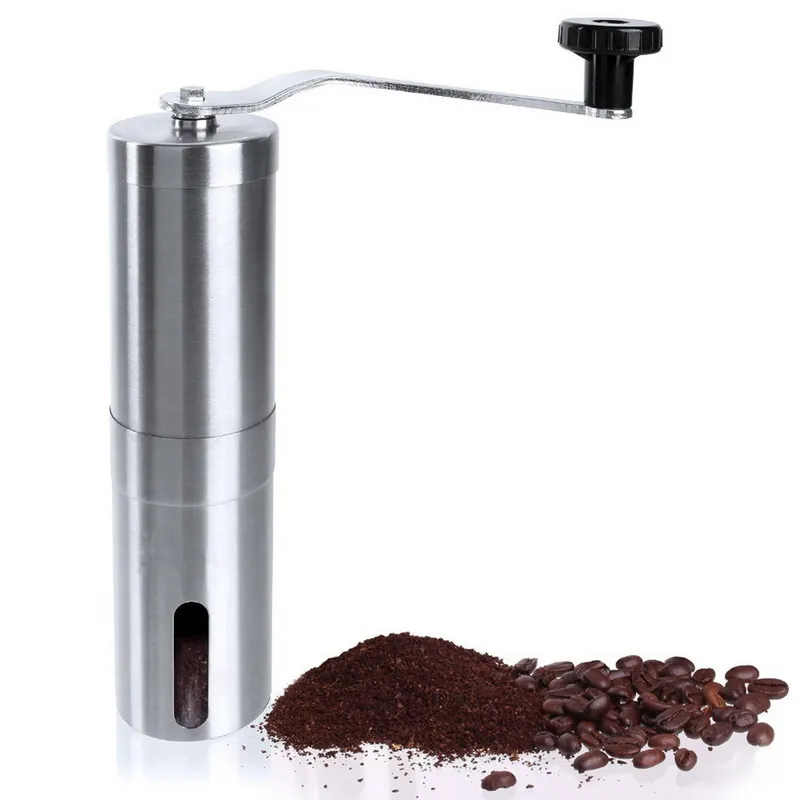 Portable Manual Coffee Grinder Conical Burr Mill Adjustable Coffee Powder Particle Size Removable For Easy Cleaning