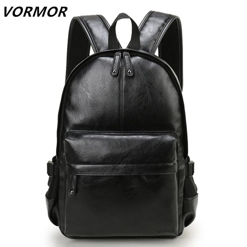 VORMOR العلامة التجارية الرجال على ظهره حقيبة ظهر مدرسية من الجلد حقيبة أزياء للماء السفر حقيبة عارضة الجلود حقيبة كتب الذكور