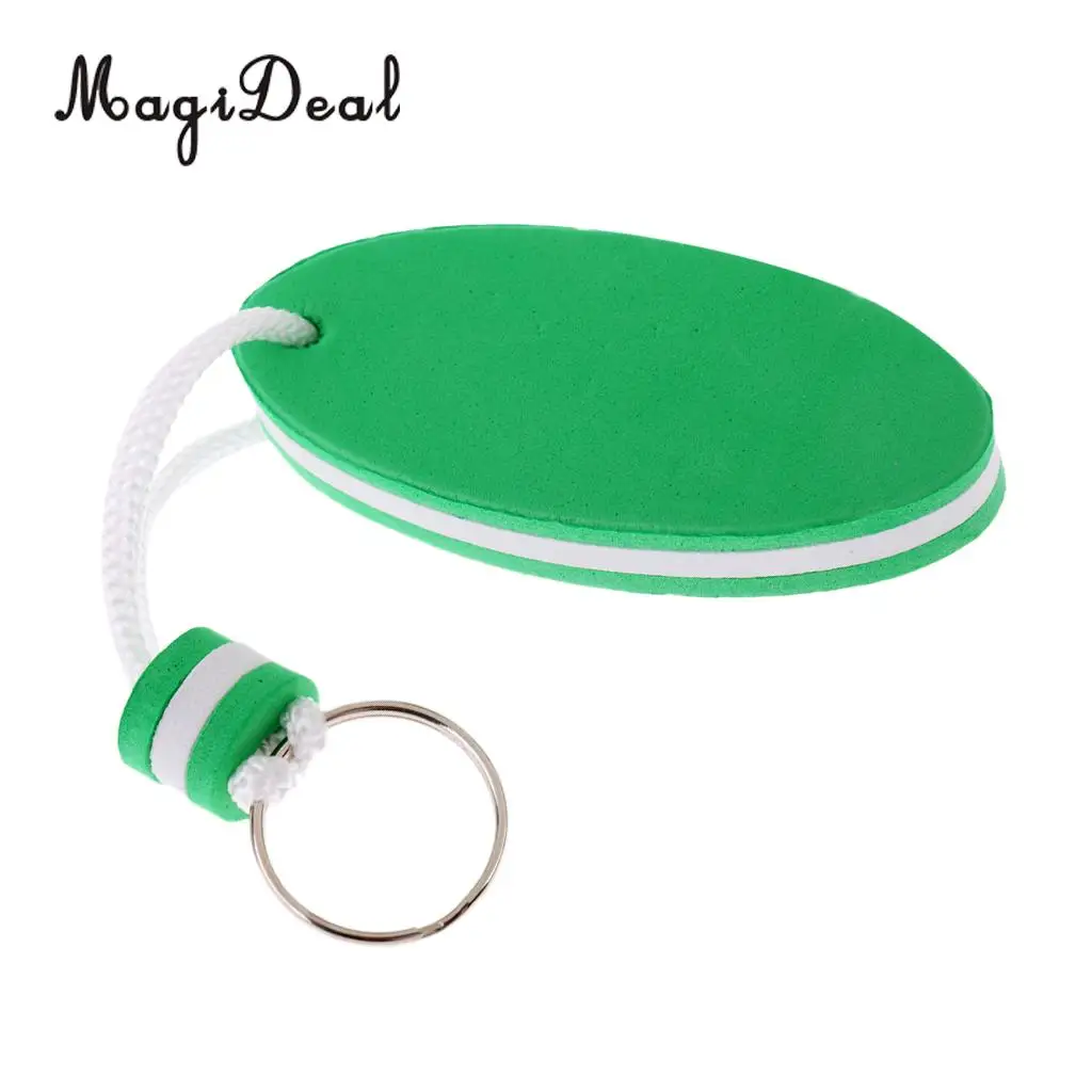 MagiDeal 5 Pieces Oval Shaped EVA Foam Floating Key Ring Boat Keychain for Marine Fishing Rafting Canoeing Sailing Accessories
