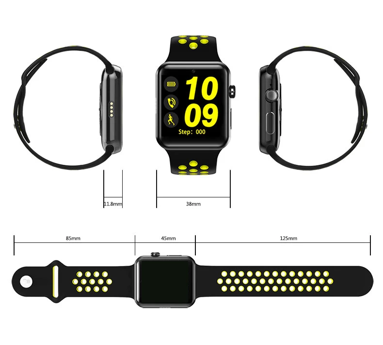 Умные часы Slimy DM09 PLUS с Bluetooth для apple Watch MTK2502C, умные часы с поддержкой sim-карты, фитнес-трекер, монитор сна