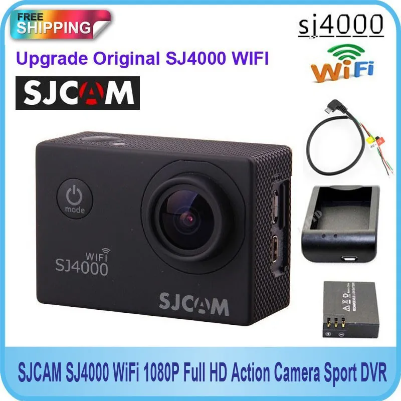 Оригинальная SJCAM SJ4000 Wi-Fi Спортивная Экшн-камера Камера+ 1 дополнительная Батарея+ Батарея Зарядное устройство+ AV Выход кабель