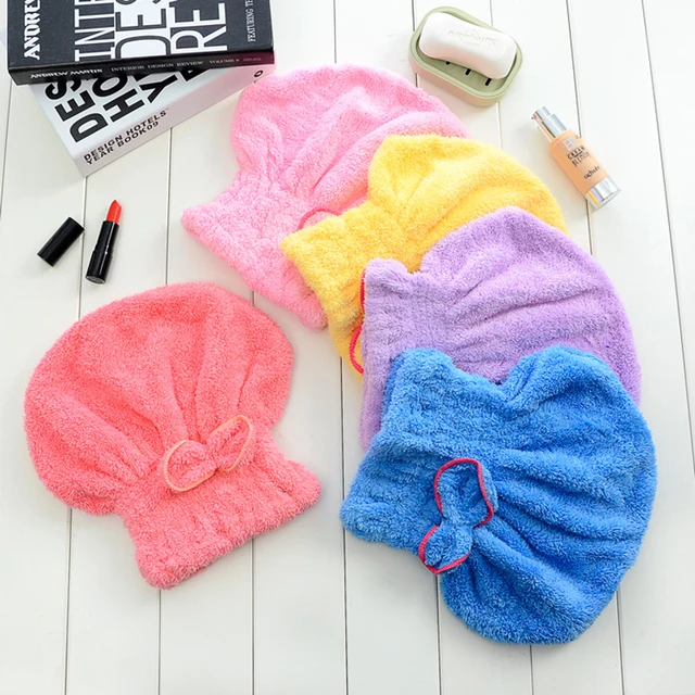 Cheap 1 Piece Womens Girls Lady's Magic Quick Dry Bath Hair Drying Towel Head Wrap Hat Makeup Cosmetics Cap for Home Bathing Tool Cheap 1 Piece Womens Girls Lady's Magic Quick Dry Bath Hair Drying Towel Head Wrap Hat Makeup Cosmetics Cap for Home Bathing Tool