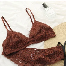 Wriufred, сексуальный соблазнительный кружевной комплект с бюстгальтером с мягкой чашкой, женское нижнее белье с глубоким v-образным вырезом, уютный лифчик, ультра-тонкая треугольная чашка, нижнее белье
