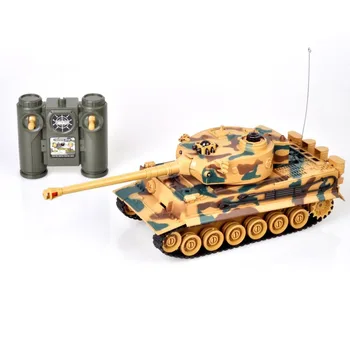 1:28 RC Tank 27Mhz Infrared M1A2 Germany Tiger 103 Fighting Battle Tank RC Toys with Musical Flashing for Child Kids Boy