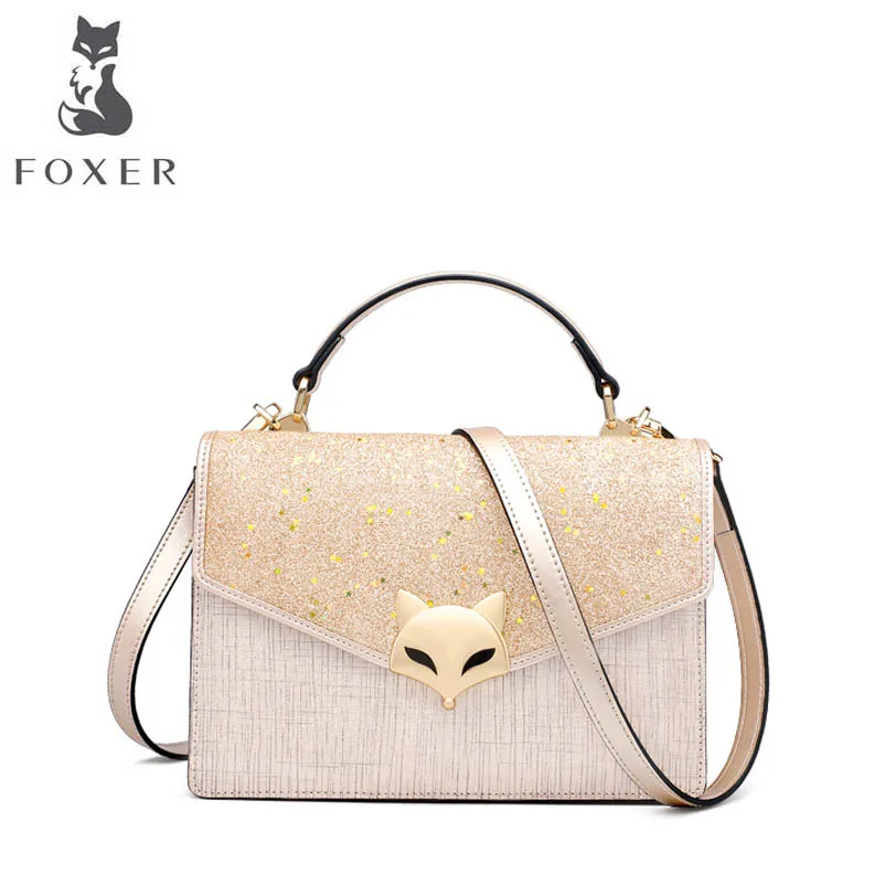 

FOXER 2019 New women leather bag fashion luxury schoudertas dames famous brand designer shoulder bag Handbags & Crossbody bags