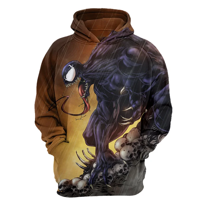 Fans Wear Marvel Venom Cosplay Mens Long Sleeve 3D Printed Hoodies for Marvel Movie Fans Fans Wear Marvel Venom Cosplay Mens Long Sleeve 3D Printed Hoodies for Marvel Movie Fans