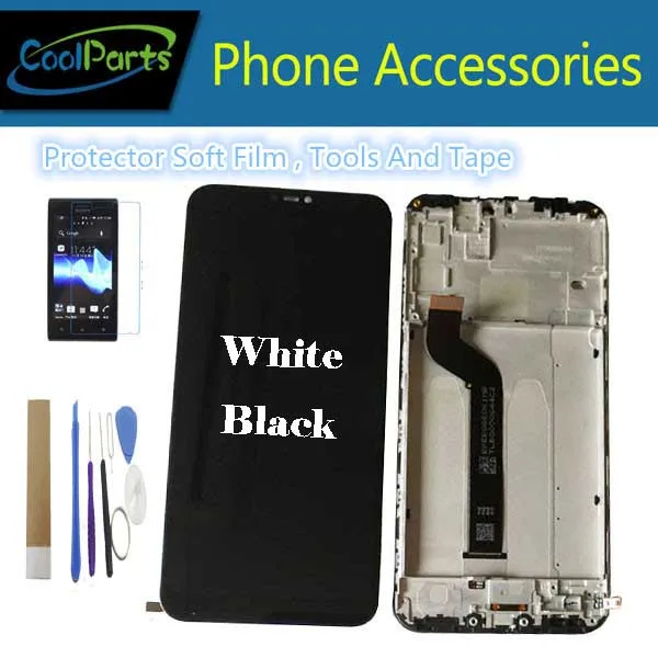 

1PC/Lot 5.84'' For Xiaomi Mi A2 Lite Redmi 6Pro Redmi 6 Pro LCD Display+Touch Screen Digitizer With Frame White Black Color+Kits