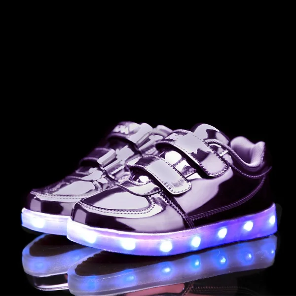 Classic White Child Lighted Shoes For Girls Boys Colorful Glow Kids Sneakers Charge Luminous Teenage Shoes Chaussure Enfant LED