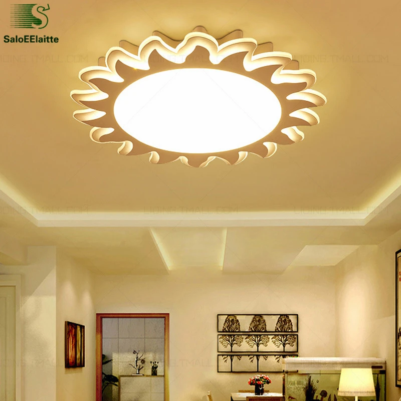 

Modern Thin Acrylic Sunflower Led Luminarie Ceiling Lamp Lustre Luminaire Ceiling Lights Indoor Lighting Fixtures Lamparas