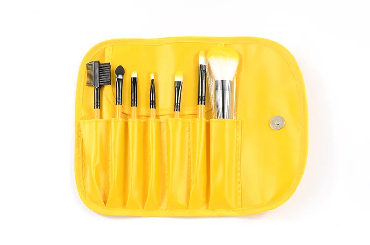 Professional 7 PCS Makeup Brushes Set Tools Make-up Toiletry Kit Wool Brand Make Up Brush Set Case Cosmetic Foundation Brush (16)