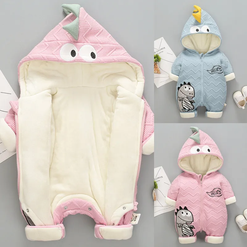 

Newborn Winter Bodysuit Toddler Overalls Kids Thicken Warm Outerwear Coat For Baby Boys Girl 3M 6M 9M 12M Snowsuit Dwq412