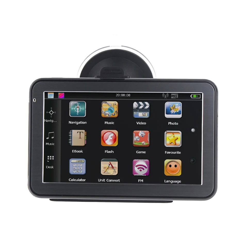 5-дюймовый автомобильный GPS-навигатор Bluetooth AV IN с MTK 800 МГц + WinCE 6 0 FM-передатчик MP3 для