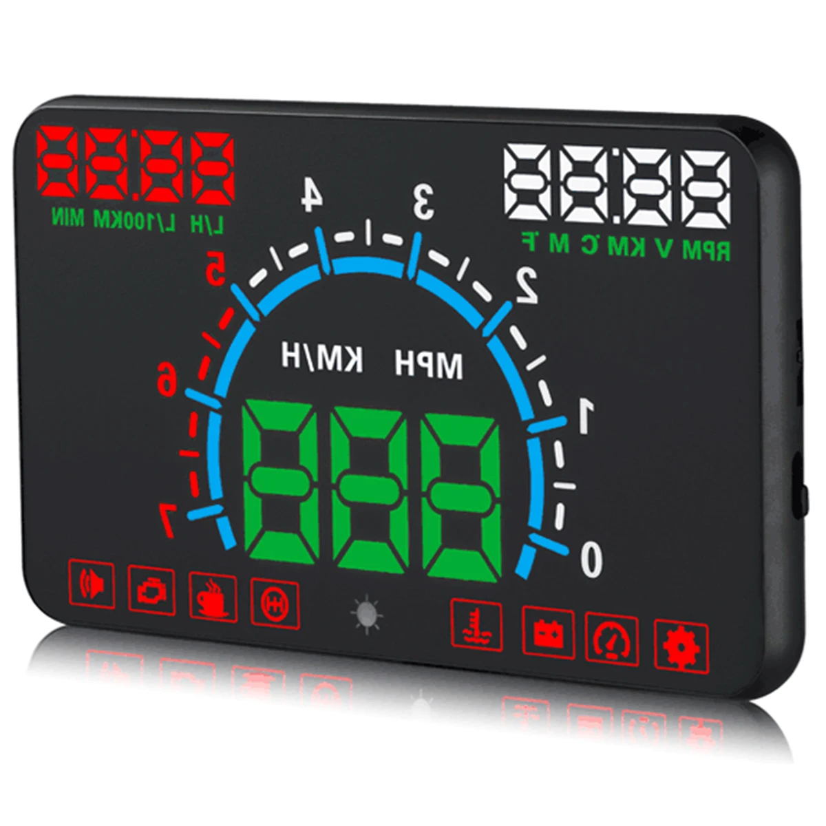 DC 9 V-16 V E350 OBD2 HUD Автомобильный дисплей 5,8 дюймов экран Спидометр превышение скорости сигнализации расход топлива HUD проектор