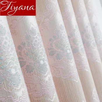 

Jacquard Curtains Modern Window Living Room Curtains Geometric Drapes Shade Fabrics Rideaux Cortinas Linen Curtinas X283 #30