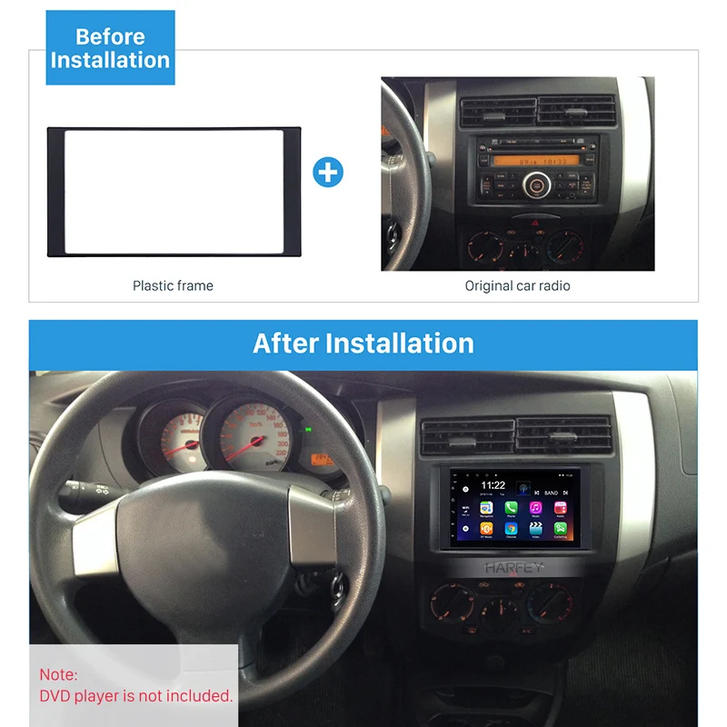 Комплект Harfey Trim kit 2 Din 173*98 мм комплект для автомобильной панели рамка 2013 Nissan Livina