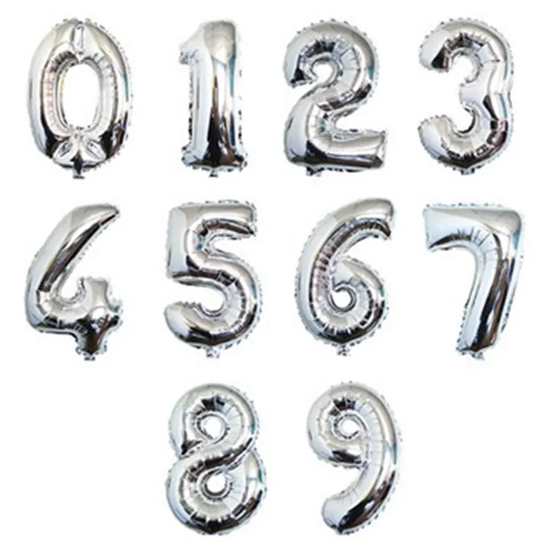 40 дюймов Большие Гелиевые синие воздушные шары с числами, фольгированные воздушные шары, цифры, воздушные шары, украшения для дня рождения, для взрослых и детей, Цифровой шар