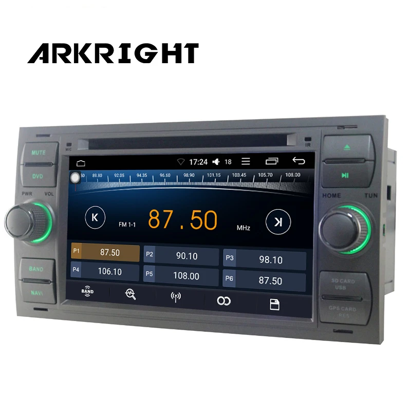 Top 7" 2 din 2GB Ram Car Radio Audio Stereo HD GPS Navigation Head unit For Ford Focus Fusion Multimedia Player Support DAB OBD DVR 1