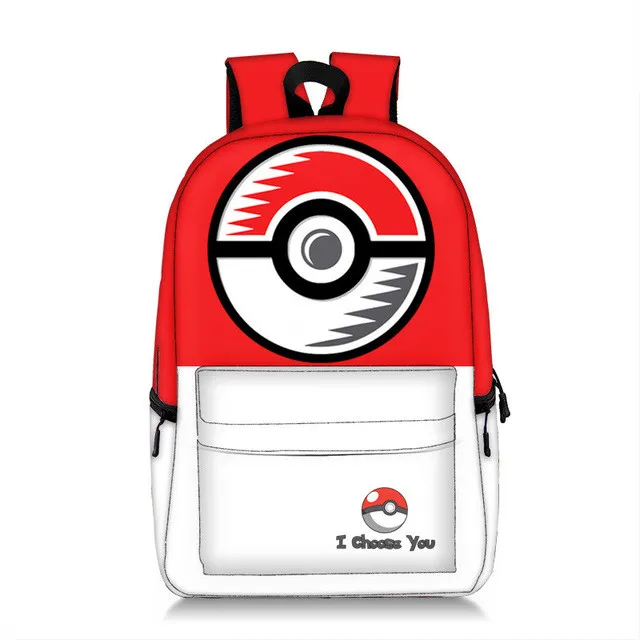 pokemon Pikachu / mario smash bros school bags for teeenager boys girls school backpack student daypack book bag women bagpack - Цвет: photo color