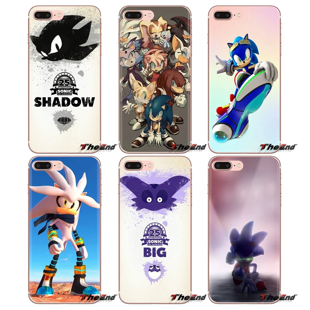 Transparent Soft Case Covers Silver Sonic The Hedgehog Shadow For Huawei Mate Honor 4C 5C 5X 6X 7 7A 7C 8 9 10 8C 8X 20 Lite Pro |
