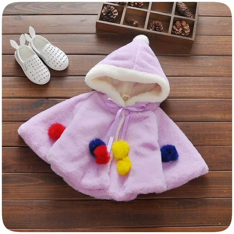 Новые детские пальто с капюшоном Мех животных куртка для девочек manteau Bebe Детская одежда 7bbc019