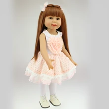 18in. 45cm Girl Toy Doll Lifelike Movable Full Vinyl Body Smile Princess Girl Doll Gift