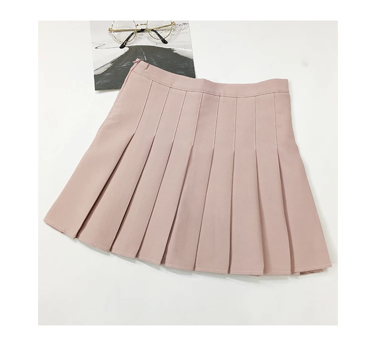 Новые плиссированные юбки в стиле Лолиты с высокой талией Harajuku, мини-Матросская юбка трапециевидной формы для девочек, юбки японской школьной формы большого размера