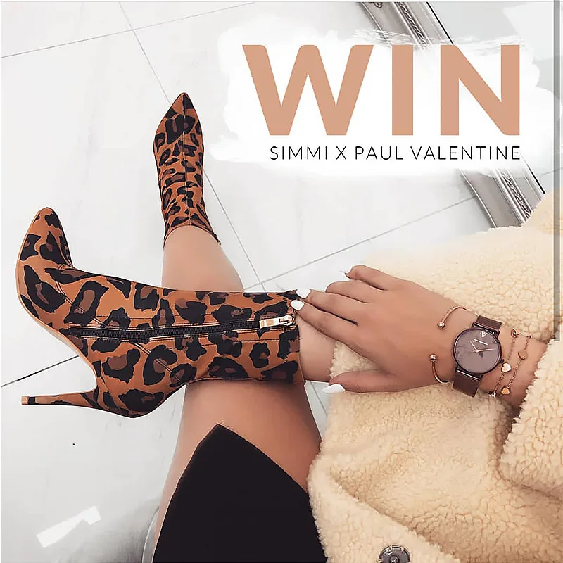 

2019 Fashion Short Boots Shoe Women Fashion Leopard Ankle Boots Flock Pointed Toe Thin Slip-on Ankle Boots Super High Heel 10 cm