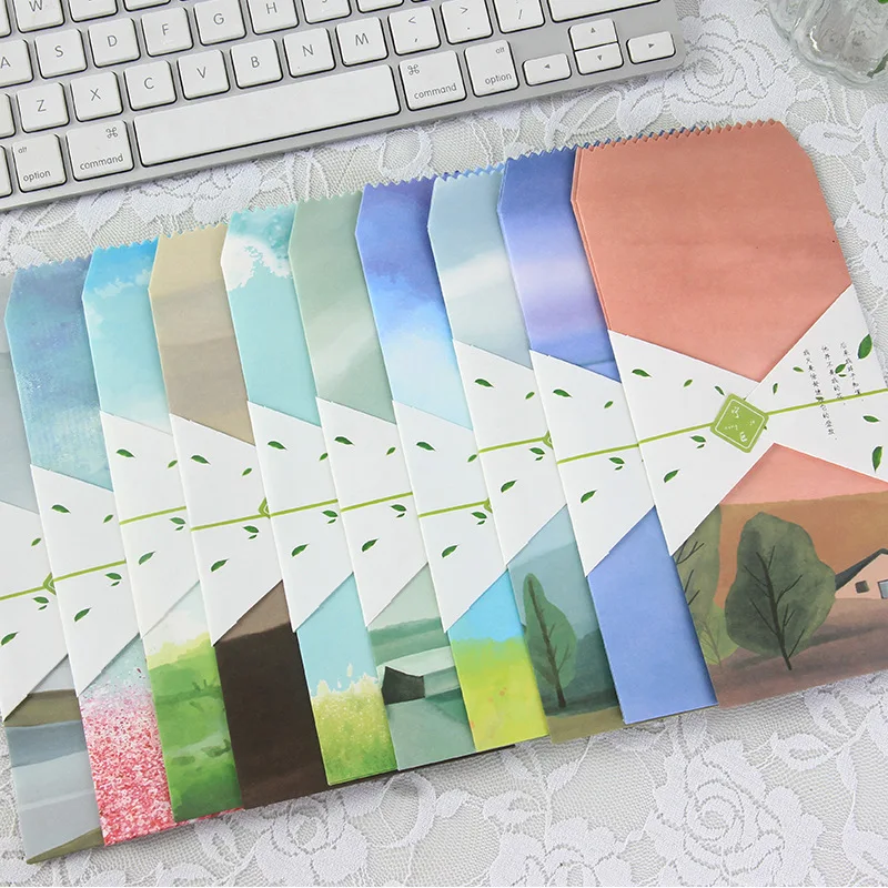 

50pcs Lovely Romantic Pattern Paper Envelope Kawai Child Craft Gift Letter Envelope Letter Wedding Invitation
