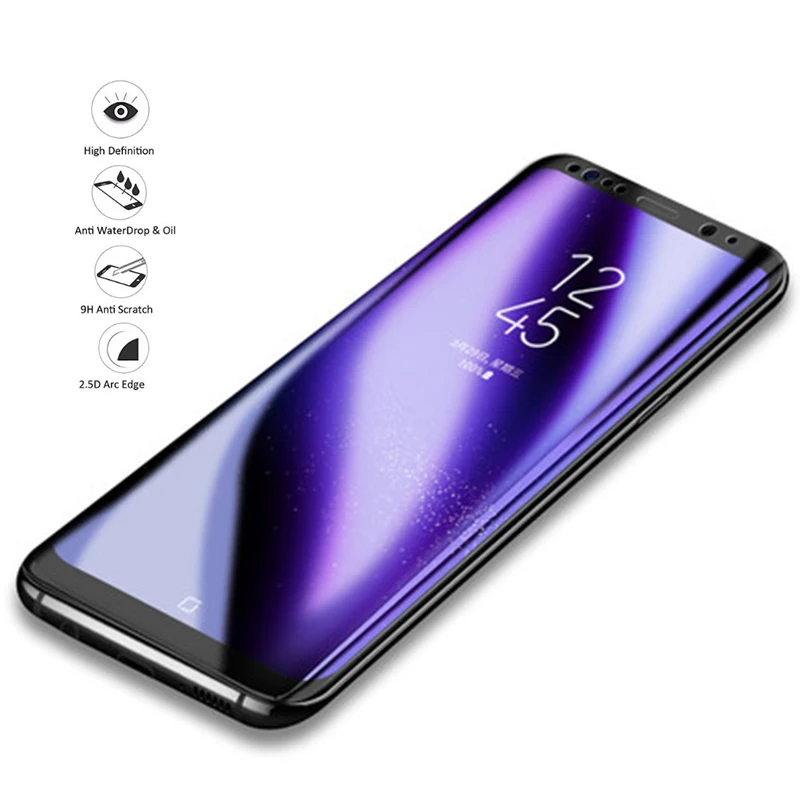 Защита от царапин для samsung S9 защитное стекло на весь экран покрытие поверхности с уровнем твердости 9 H твердость толщина для samsung s9plus защитное стекло