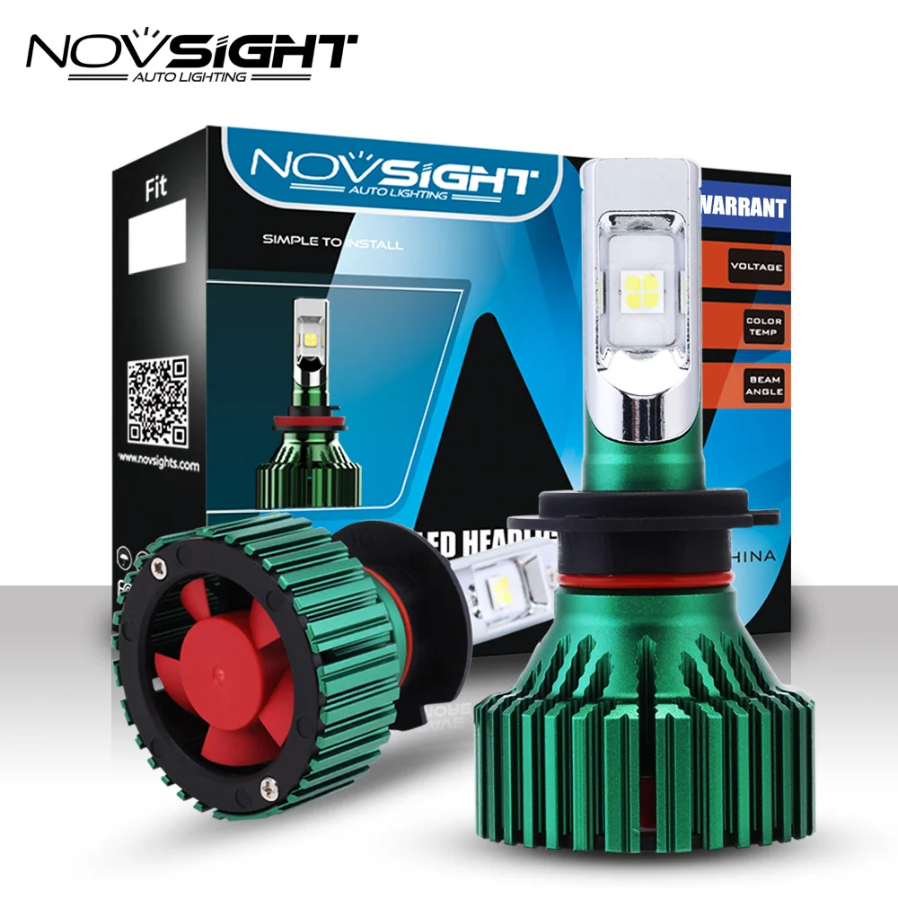 2pcs NOVSIGHT H11 H8 H9 LED Headlight Light Bulbs Lamp 60W 16000LM 6500K White