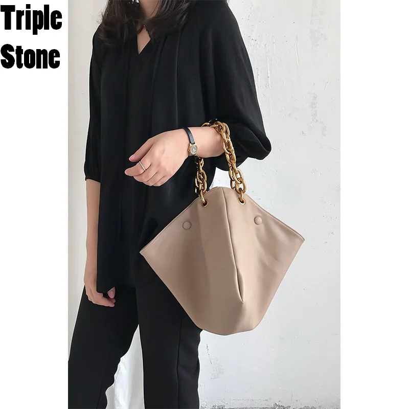 

Triangle Design Chic Chain Women Vintage Handbag Small Soild Retro Japanese Lady Purse Wallet PU Leather Pochette Large Capaci