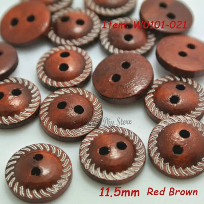 11.5mm(18L) striped side round wooden buttons wood shirt button or kids
