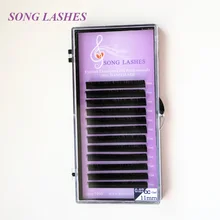 SONG LASHES  False Eyelash Extensions Soft Thin Tip Flat Roots  J 0.07 thickness