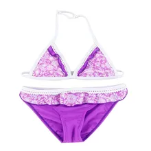 Бикини, купальный костюм для девочек, обтягивающие и эластичные детские купальники из двух предметов для девочек, детский купальник