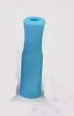 11 цветов Силиконовые наконечники для соломинки из нержавеющей стали для предотвращения столкновений зубов соломинки Крышка силиконовая трубочка советы - Цвет: light blue