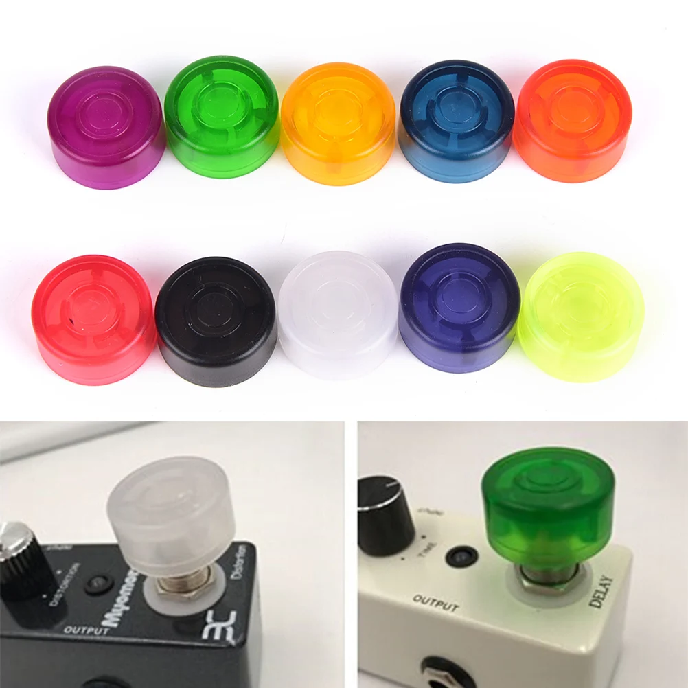 

10pcs Candy Color Cover Cap Footswitch Topper Colorful Plastic Bumpers For Guitar Effect Pedal